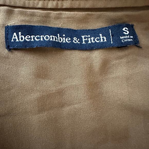 Abercrombie & Fitch Faux Suede Button Front Mini Skirt Brown Size Small - Picture 6 of 8